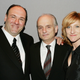 The late James Gandolfini, David Chase, and Edie Falco at the HBO premiere afterparty for The Sopranos in 2007.